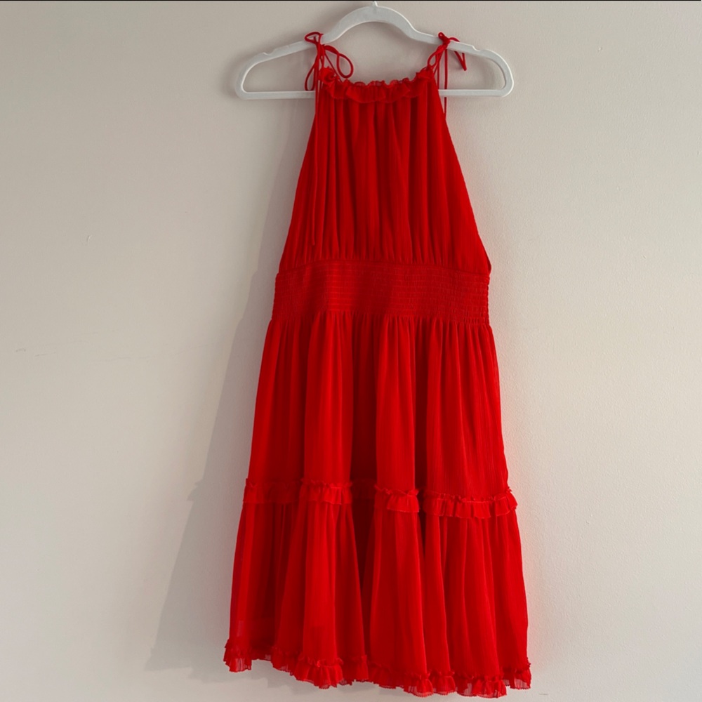Banana Republic Vibrant Red Midi Dress